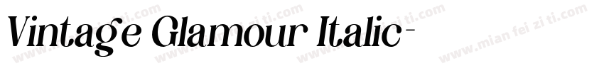 Vintage Glamour Italic字体转换